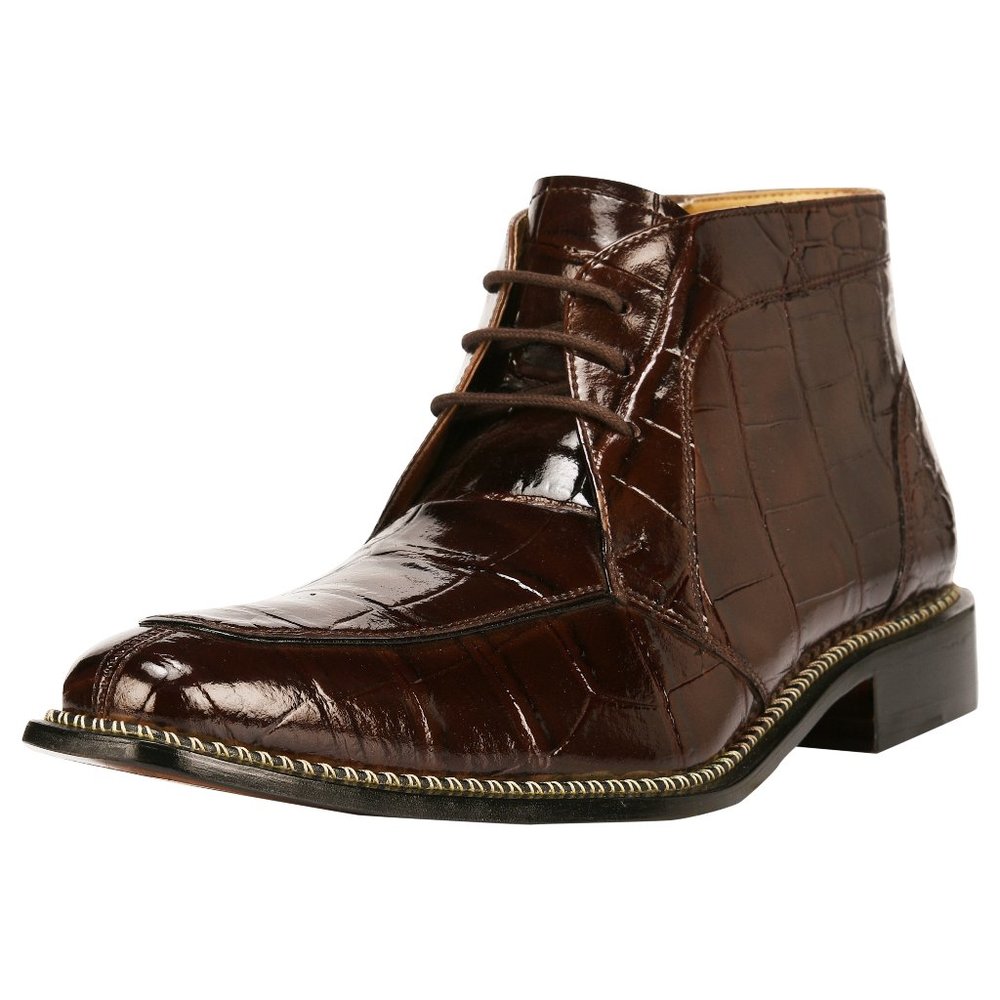 LIBERTYZENO Brown MAN MADE LACE-UP BOOTS